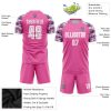 Custom Pink White-Camo Sublimation Soccer Uniform Jersey