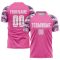 Custom Pink White-Camo Sublimation Soccer Uniform Jersey