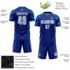 Custom Royal White Sublimation Soccer Uniform Jersey