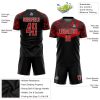 Custom Black Red-White Sublimation Soccer Uniform Jersey