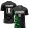 Custom Black White-Kelly Green Sublimation Soccer Uniform Jersey