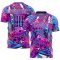 Custom Graffiti Pattern Purple-White Sublimation Soccer Uniform Jersey