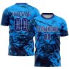 Custom Tie Dye Royal-White Sublimation Soccer Uniform Jersey