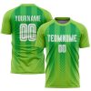 Custom Neon Green White-Kelly Green Sublimation Soccer Uniform Jersey