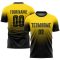 Custom Gold Black Sublimation Fade Fashion Soccer Uniform Jersey